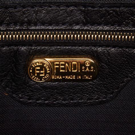 fendi black side bag|vintage fendi bag black.